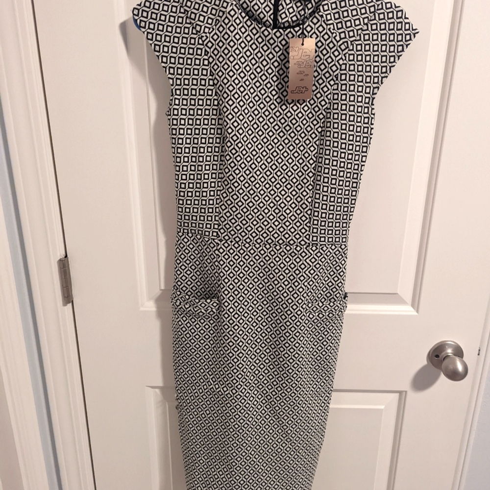 JET size 6 bodycon patterned dress new with tags